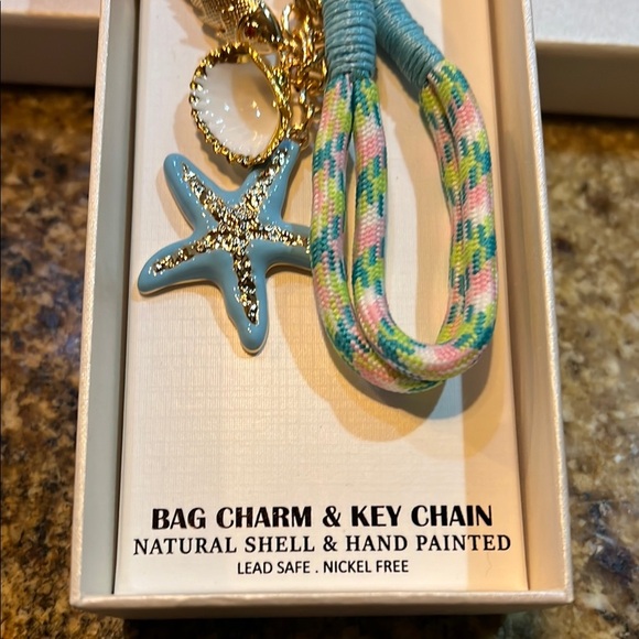 ✨Piper K Starfish Bag Charm / Key Chain 🐠🌊🐚🩵 - Picture 3 of 6
